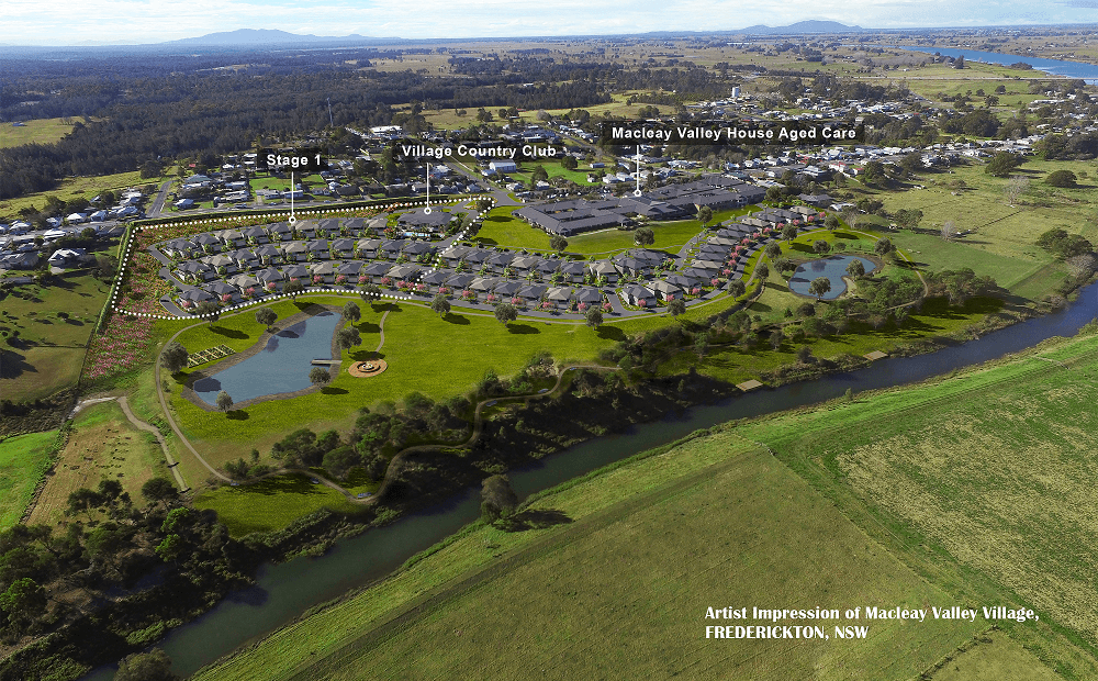 Overview Of Macleay Valley Village Stage 1 Artist Impression