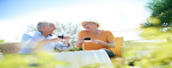 Key Couple W Coffee Outdoors Wide